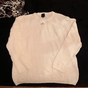 Men’s H&M white sweater NWT